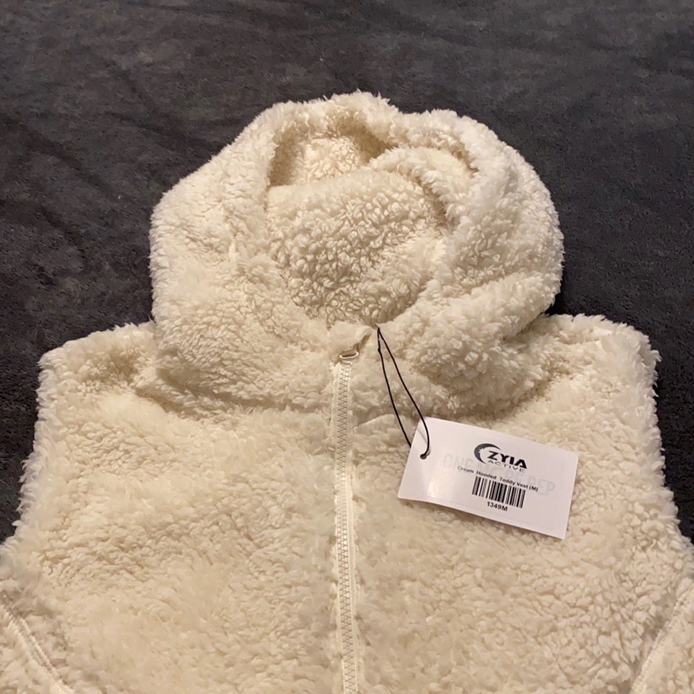Fuzzy fleece vest!